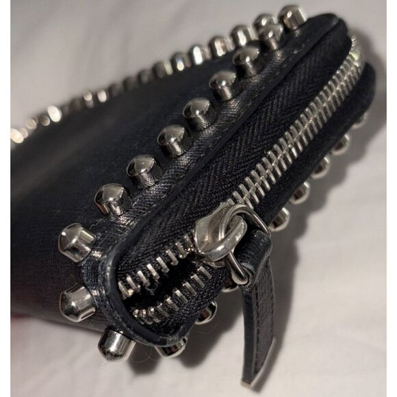 Fendi Karlito Long Studded Black Saffiano Zip Wallet In Original Box. Authentic - Picture 10 of 16